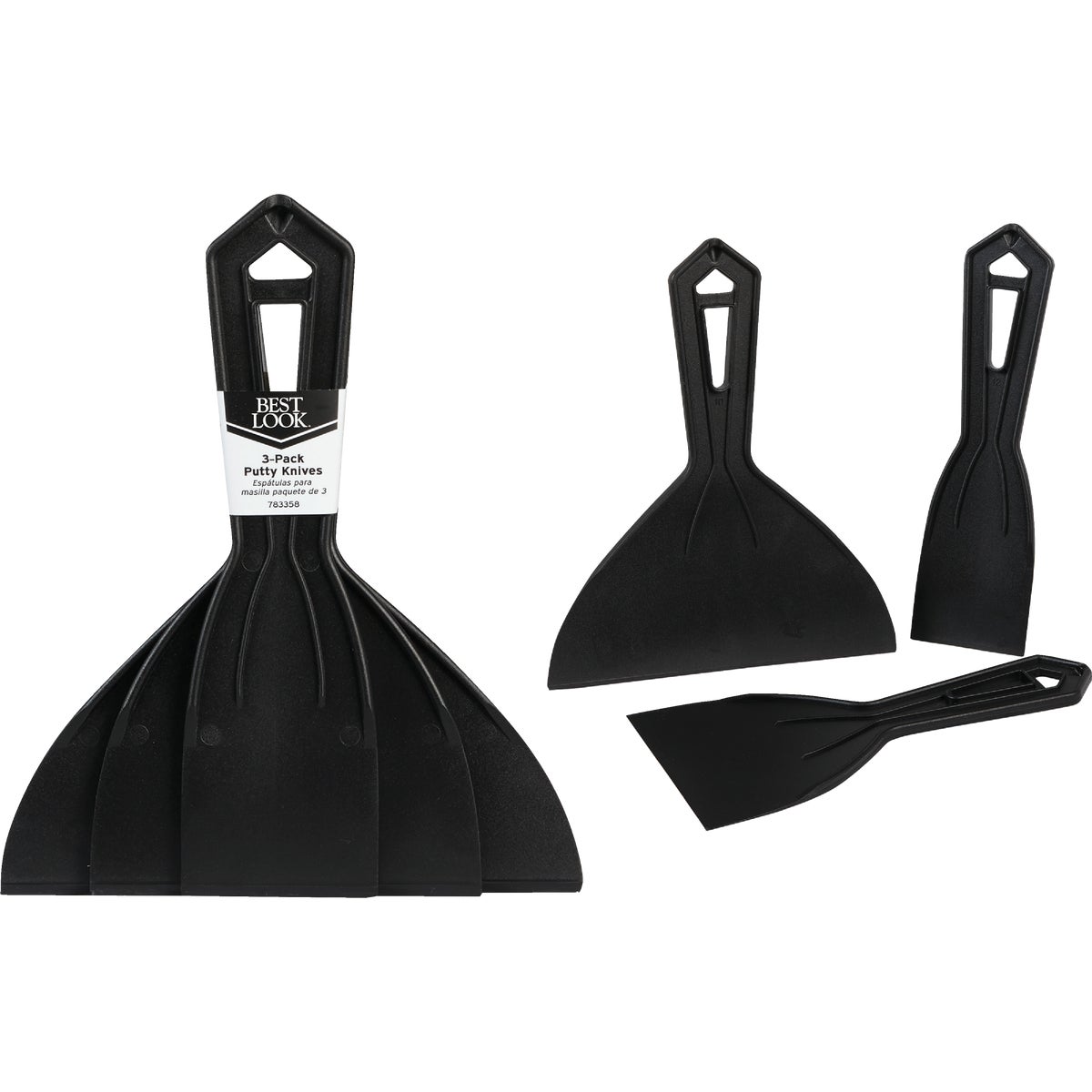 Best Look Plastic Putty Knife Set (3-Piece) Image 1