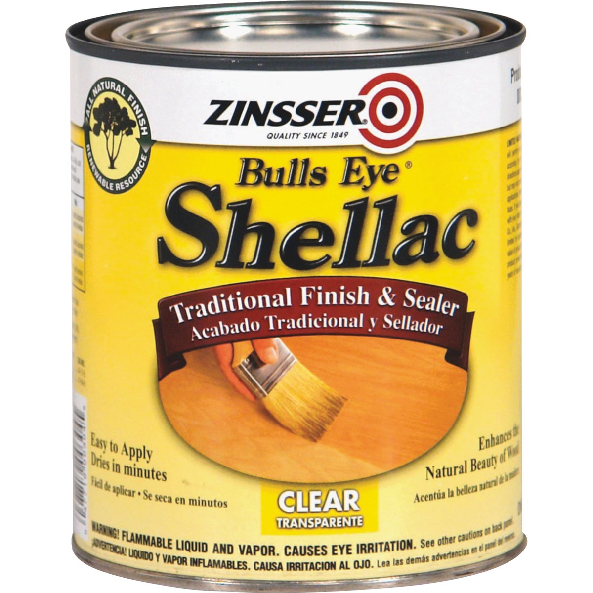 Zinsser Bulls Eye Clear Shellac, Quart Image 2