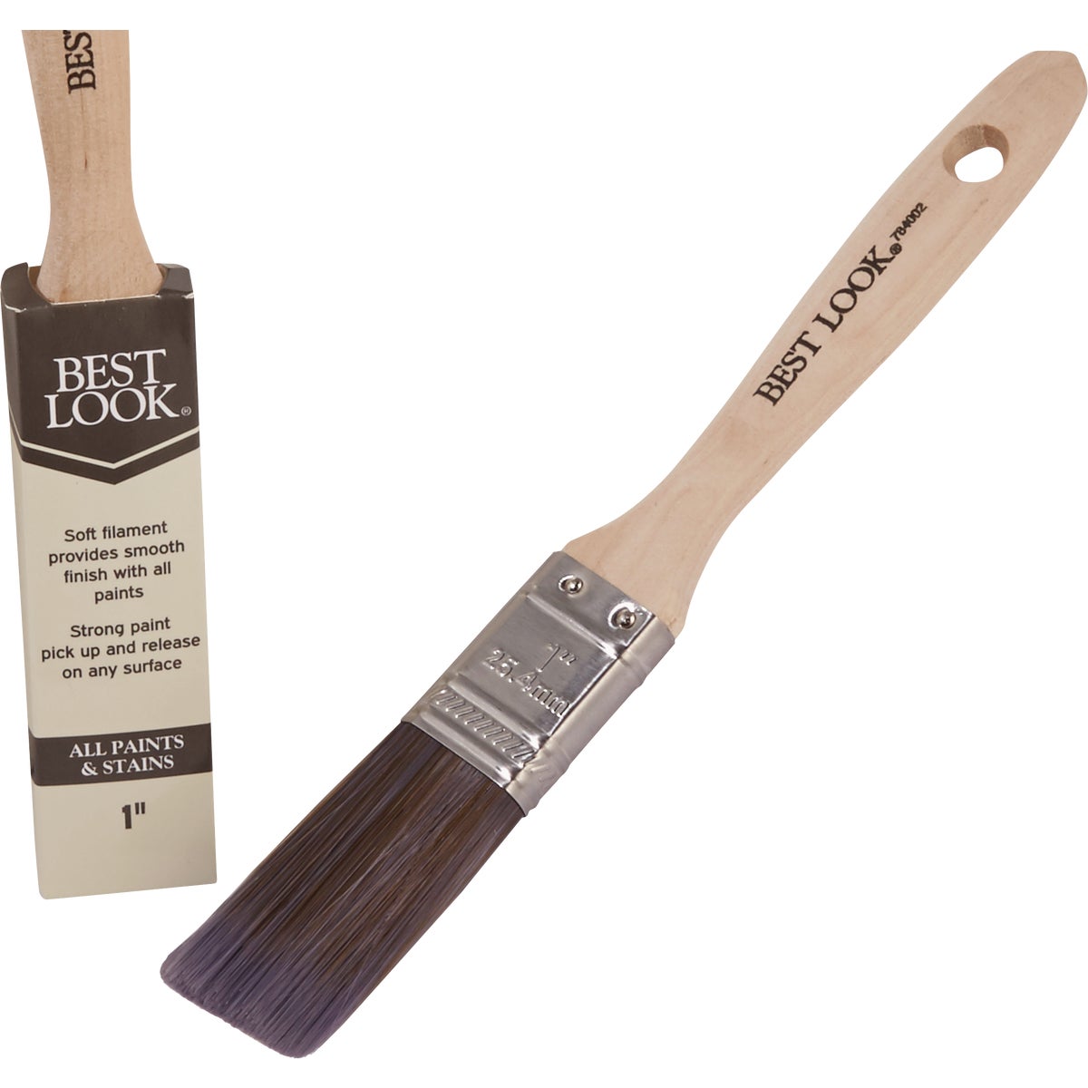 Best Look 1 In. Flat Polyester Paint Brush Image 1