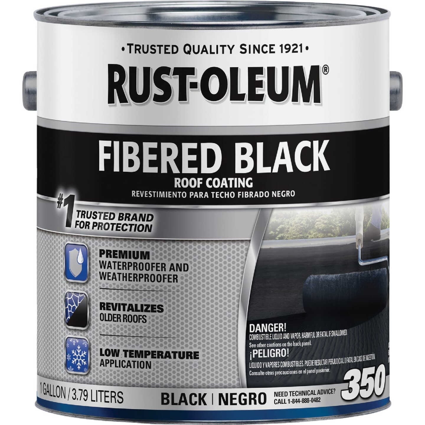 Rust-Oleum 350 1 Gal. Fibered Black Roof Coating Image 1