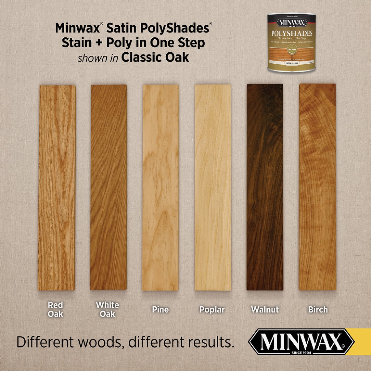 Minwax Polyshades 1 Qt. Satin Stain & Finish Polyurethane In 1-Step, Classic Oak Image 3