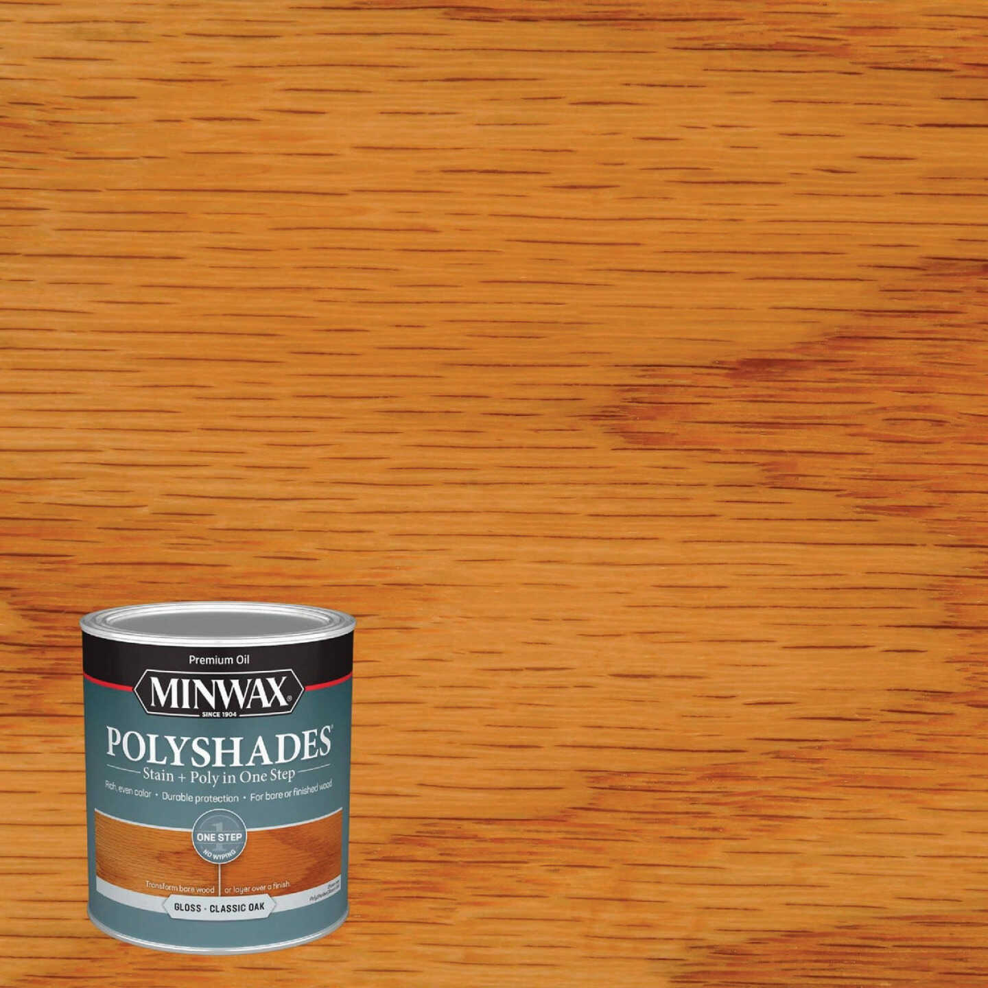 Minwax Polyshades 1 Qt. Gloss Stain & Finish Polyurethane In 1-Step, Classic Oak Image 8