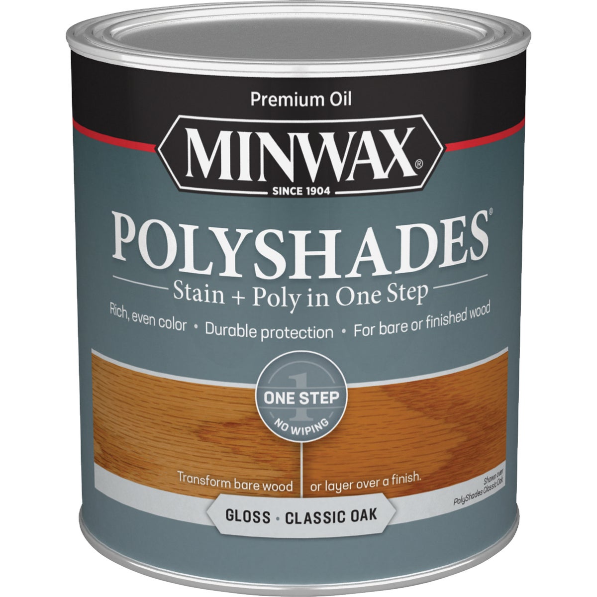 Minwax Polyshades 1 Qt. Gloss Stain & Finish Polyurethane In 1-Step, Classic Oak Image 7