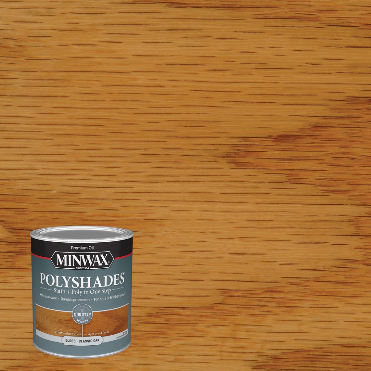 Minwax Polyshades 1 Qt. Gloss Stain & Finish Polyurethane In 1-Step, Classic Oak