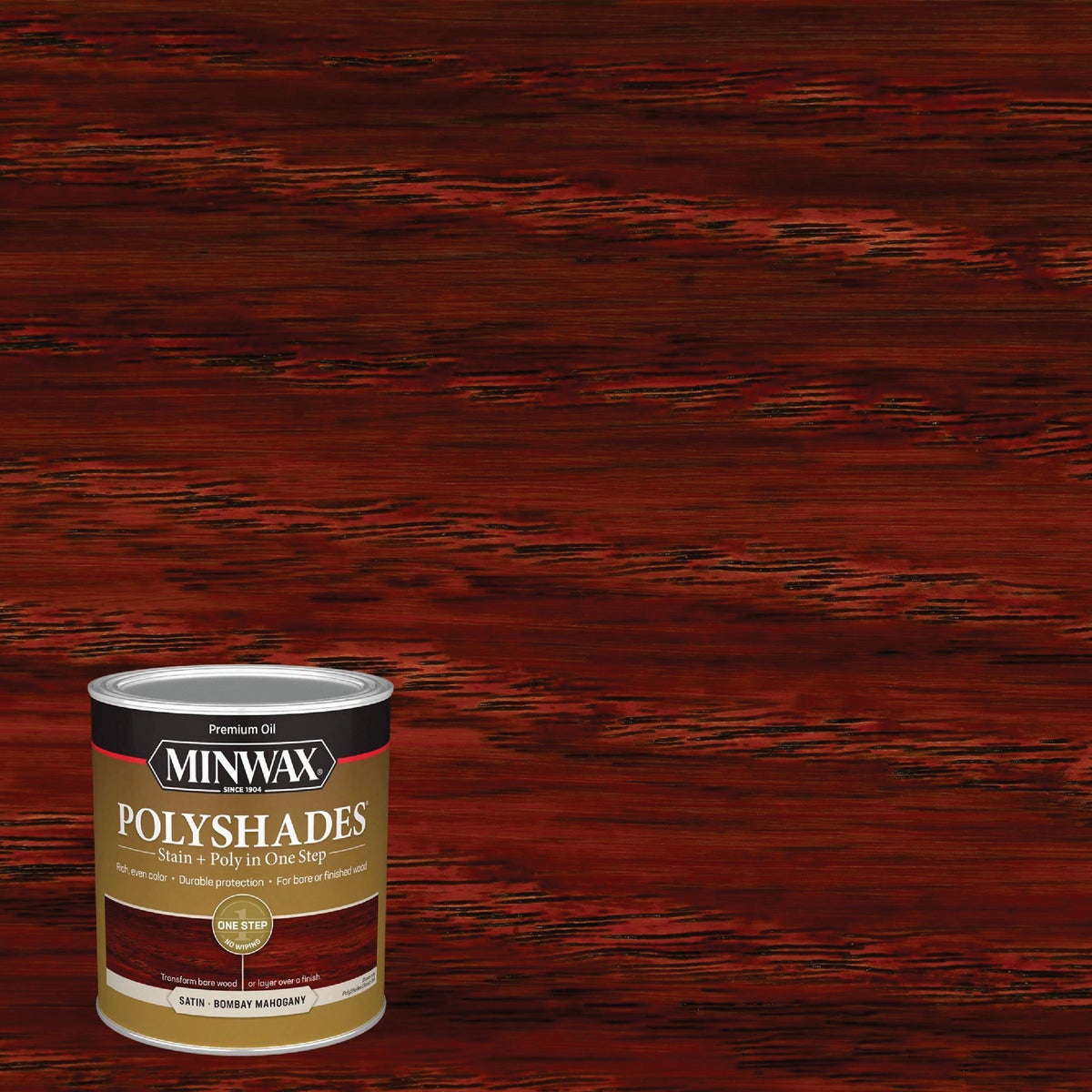 Minwax Polyshades 1 Qt. Satin Stain & Finish Polyurethane In 1-Step, Bombay Mahogany Image 8