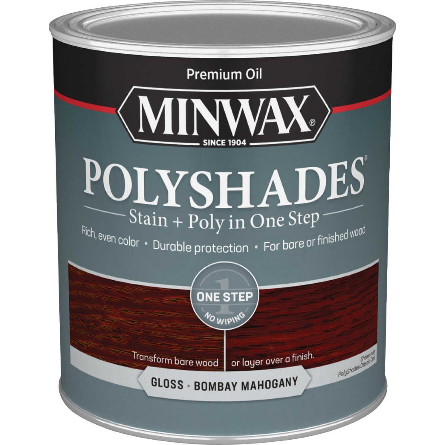 Minwax Polyshades 1 Qt. Gloss Stain & Finish Polyurethane In 1-Step, Bombay Mahogany Image 7