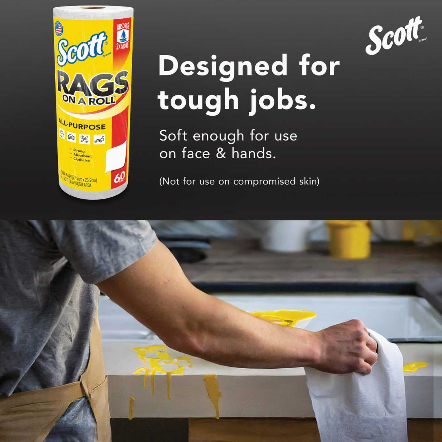 Scott White Rags On A Roll (60-Count) Image 3