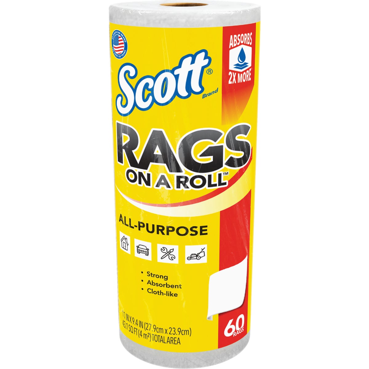 Scott White Rags On A Roll (60-Count)