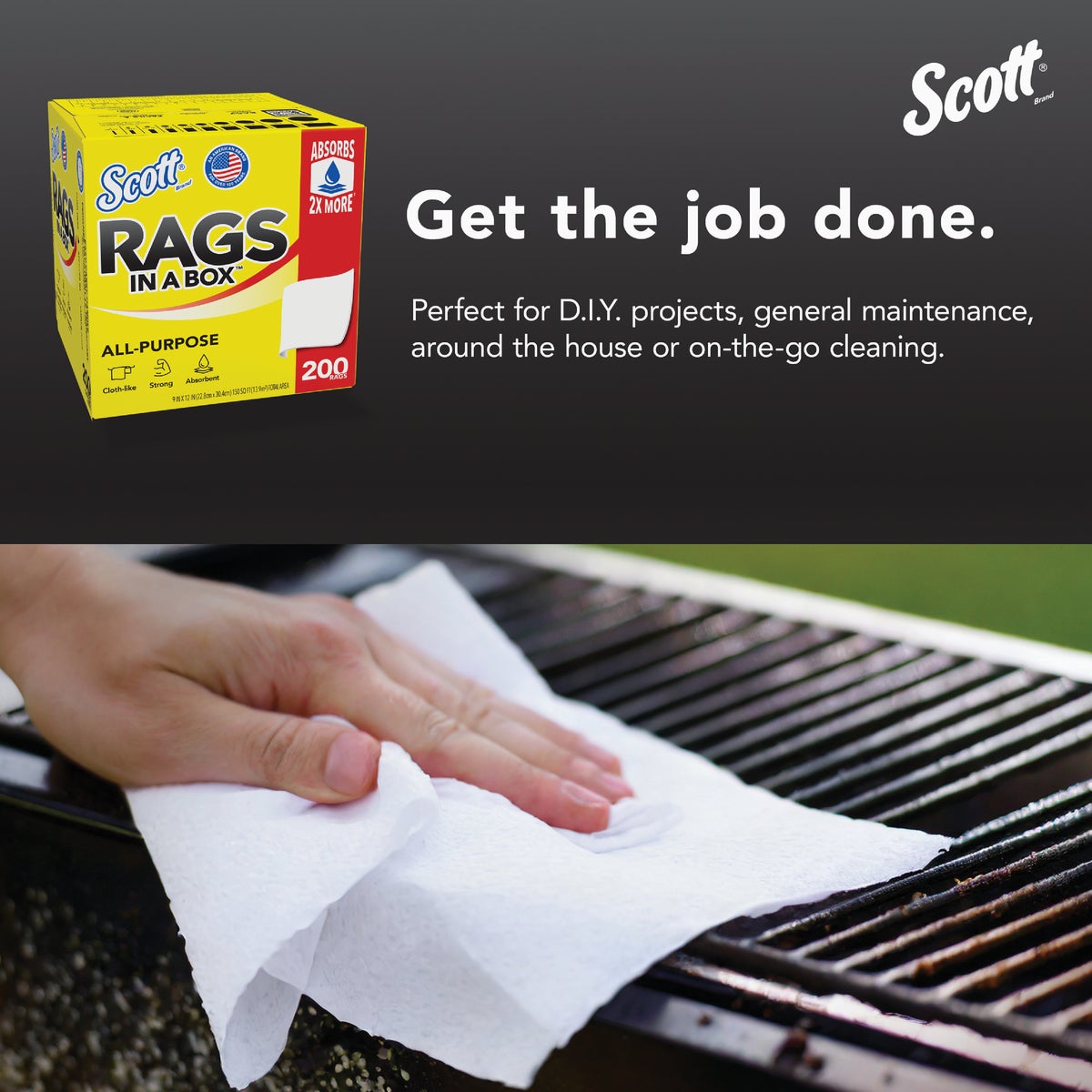Scotts Rags in a Box, White (200 Ct.) Image 4