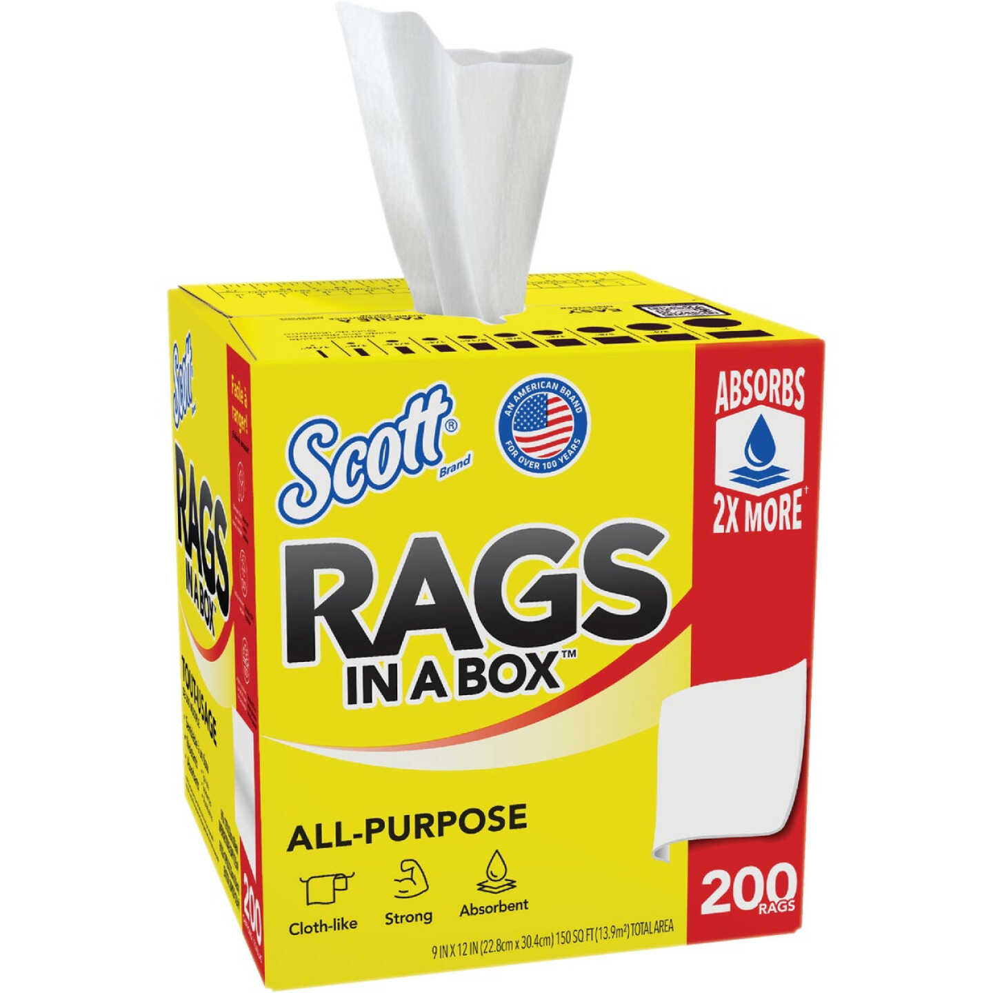 Scotts Rags in a Box, White (200 Ct.) Image 1