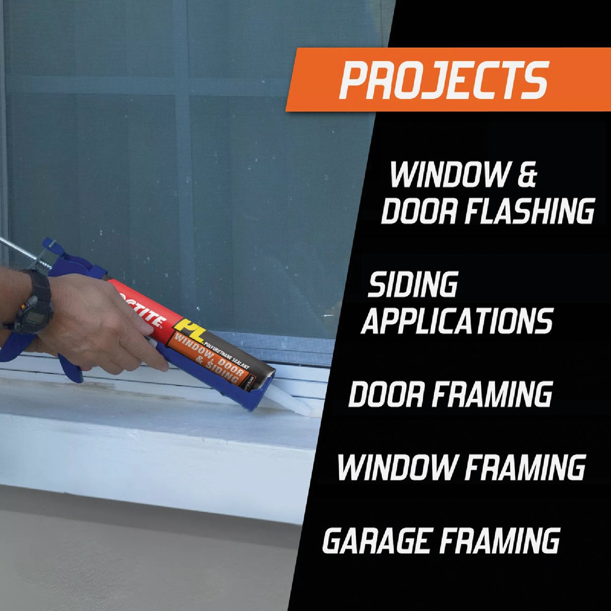 Loctite PL S40 10 Oz. Polyurethane Window, Door, & Siding Sealant, White Image 4