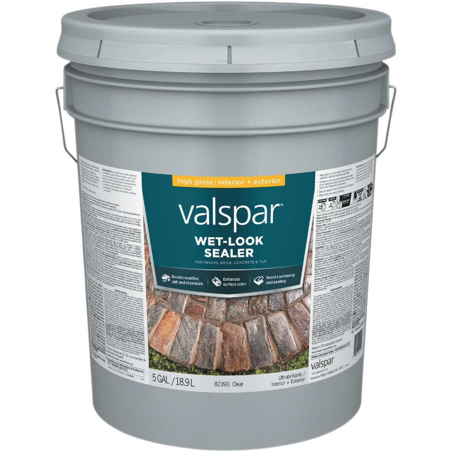 Valspar Wet Look High Gloss Sealer, 5 Gal., Clear Image 1