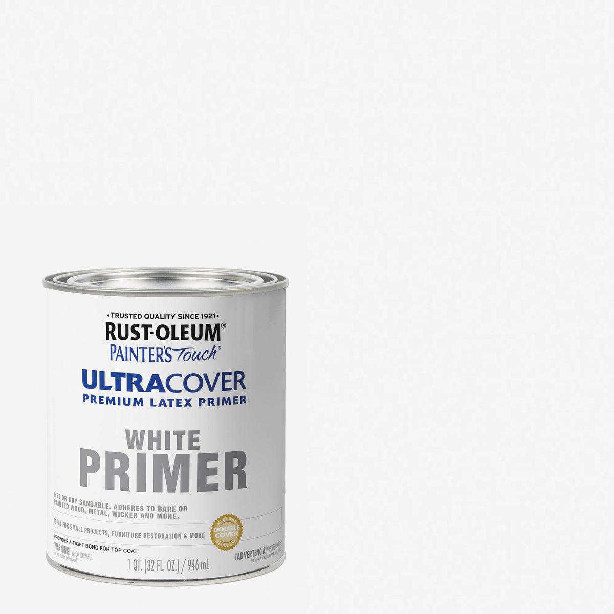 Rust-Oleum Painter's Touch Ultra Cover Flat Premium Latex Primer, White, 1 Qt.
