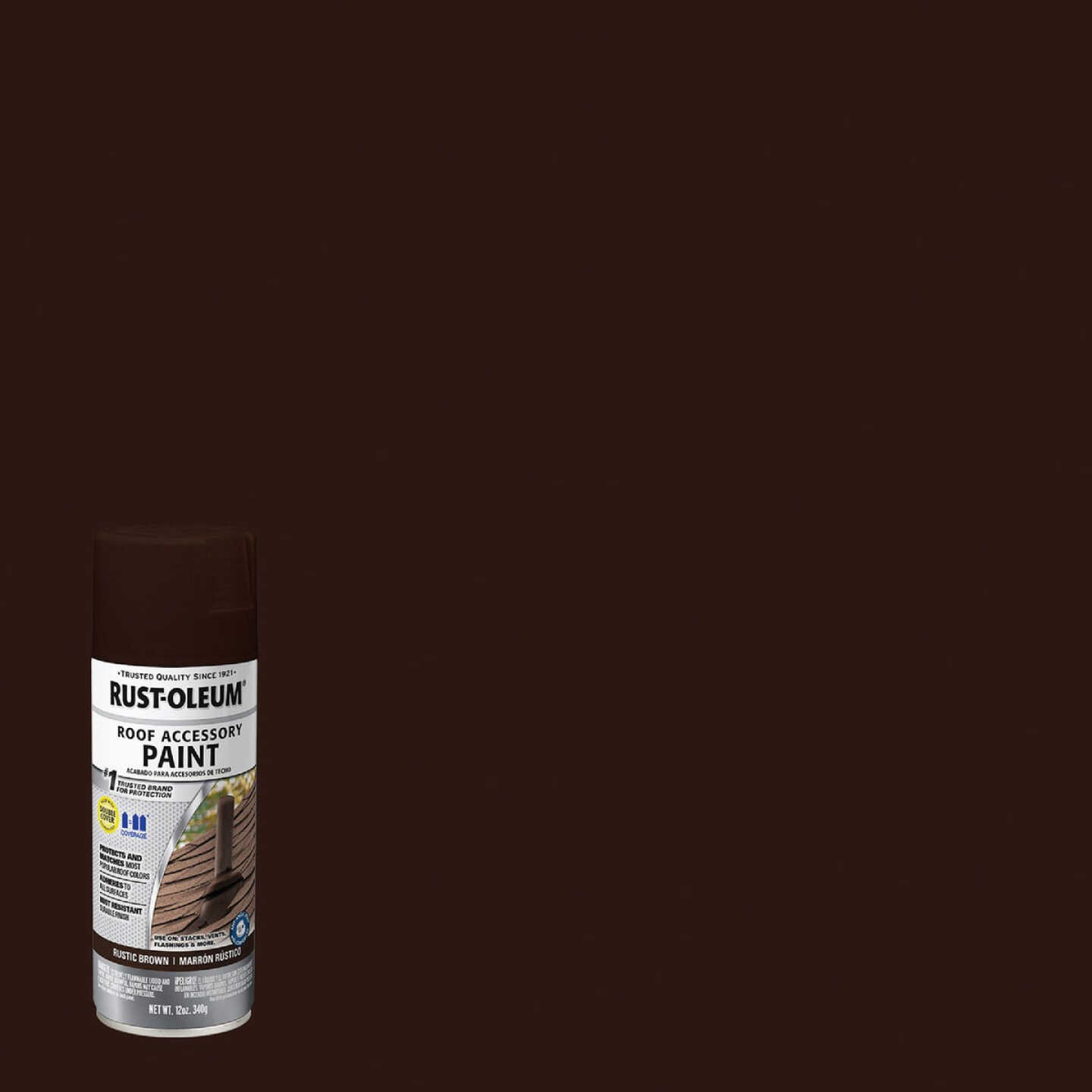 Rust-Oleum Stops Rust Roof Accessory 12 Oz. Rustic Brown Flat Anti-Rust Spray Paint Image 1
