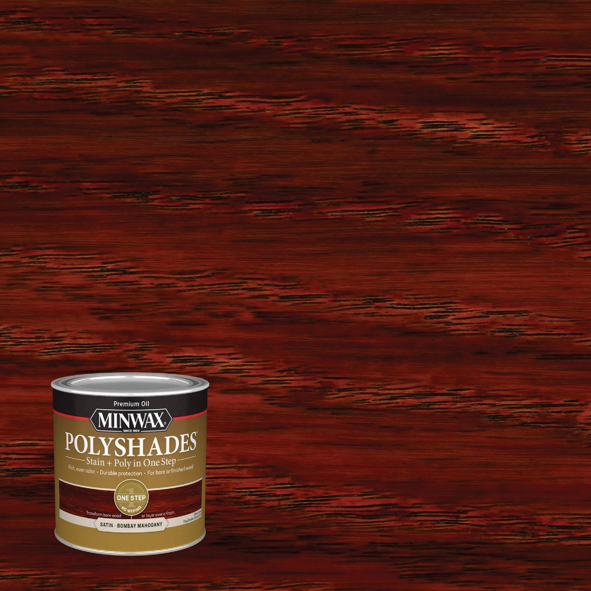 Minwax Polyshades 1/2 Pt. Satin Stain & Finish Polyurethane In 1-Step, Bombay Mahogany Image 8