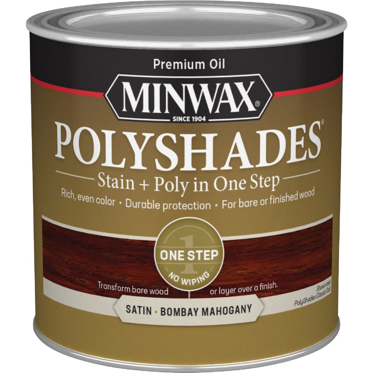 Minwax Polyshades 1/2 Pt. Satin Stain & Finish Polyurethane In 1-Step, Bombay Mahogany Image 7