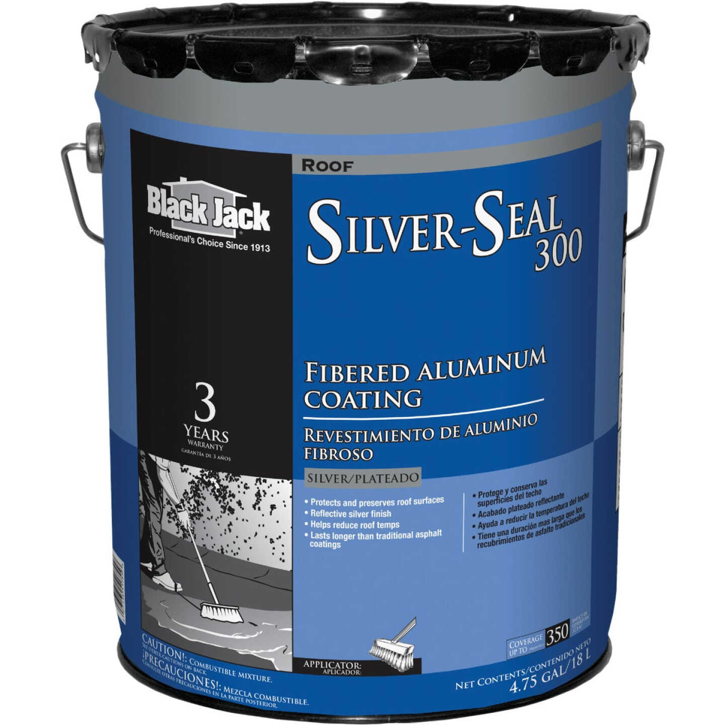 Black Jack Silver Seal 300 5 Gal. 3 Year Fibered Aluminum Coating Image 1