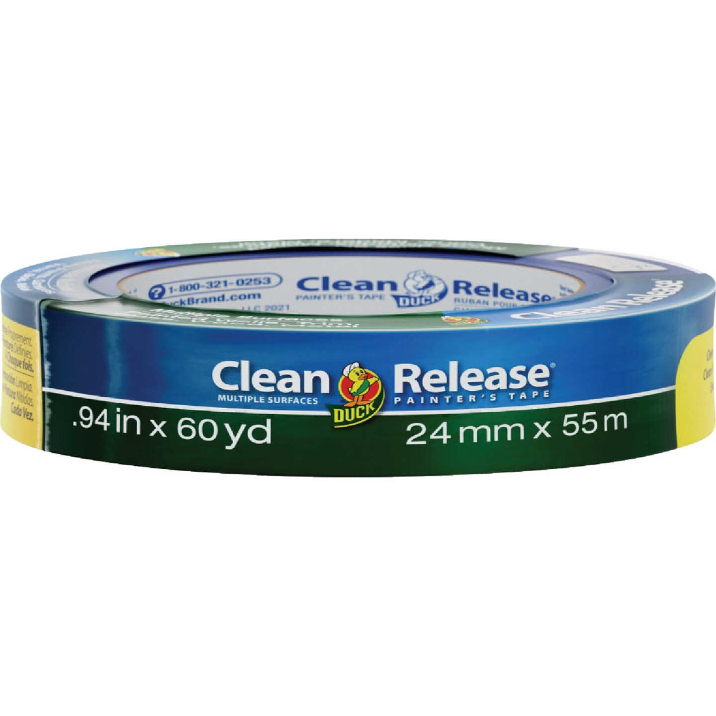 Duck Clean Release .94 In. x 60 Yd. Blue Painters Tape Image 1