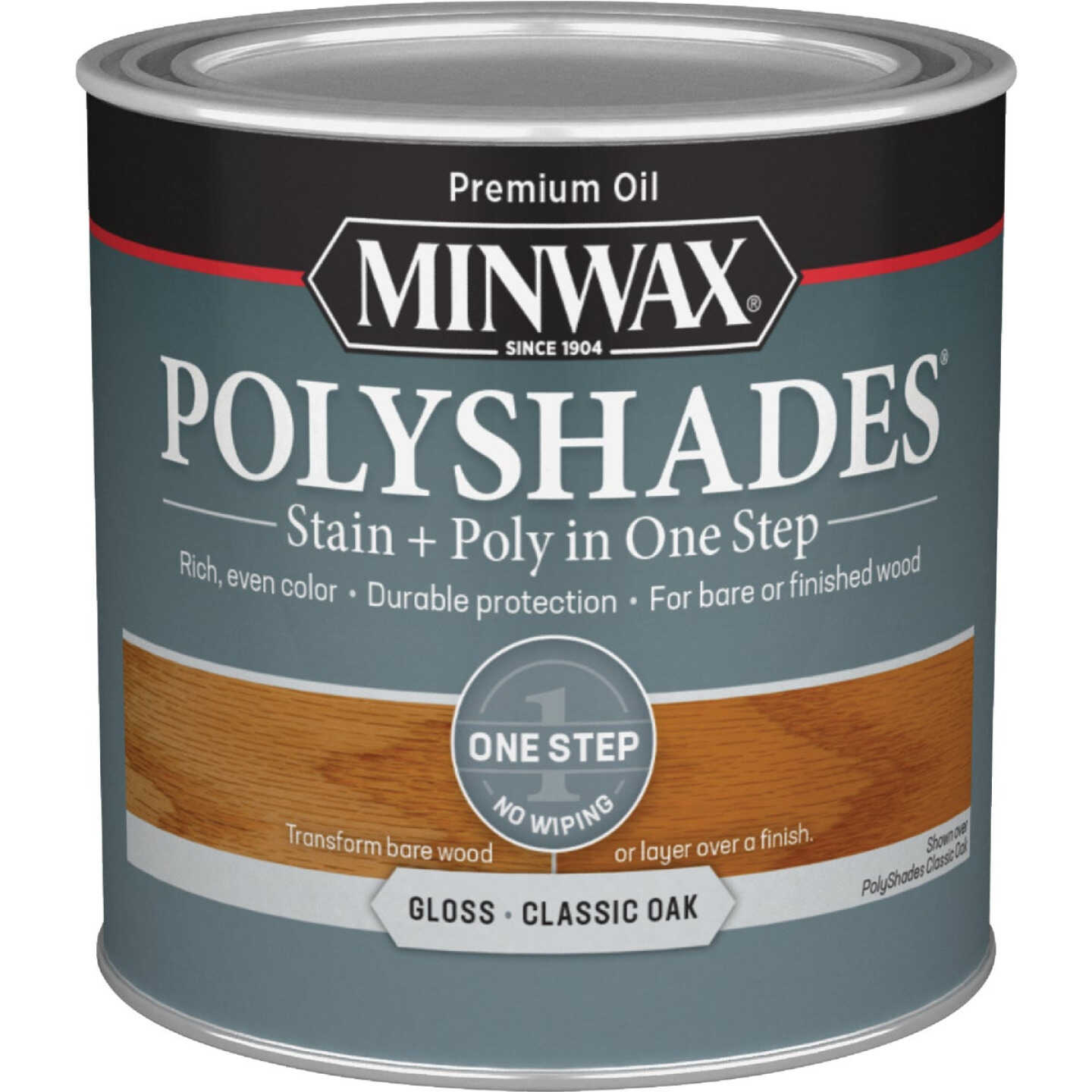 Minwax Polyshades 1/2 Pt. Gloss Stain & Finish Polyurethane In 1-Step, Classic Oak Image 7
