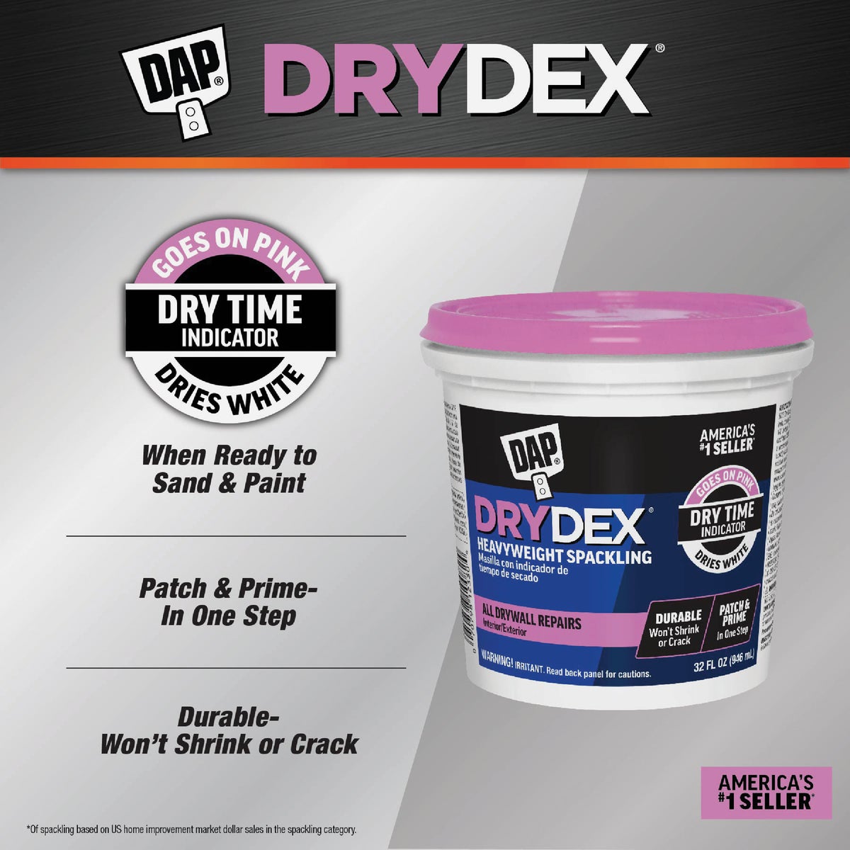 DAP Drydex 1/2 Pt. General Purpose Acrylic Spackling Image 6