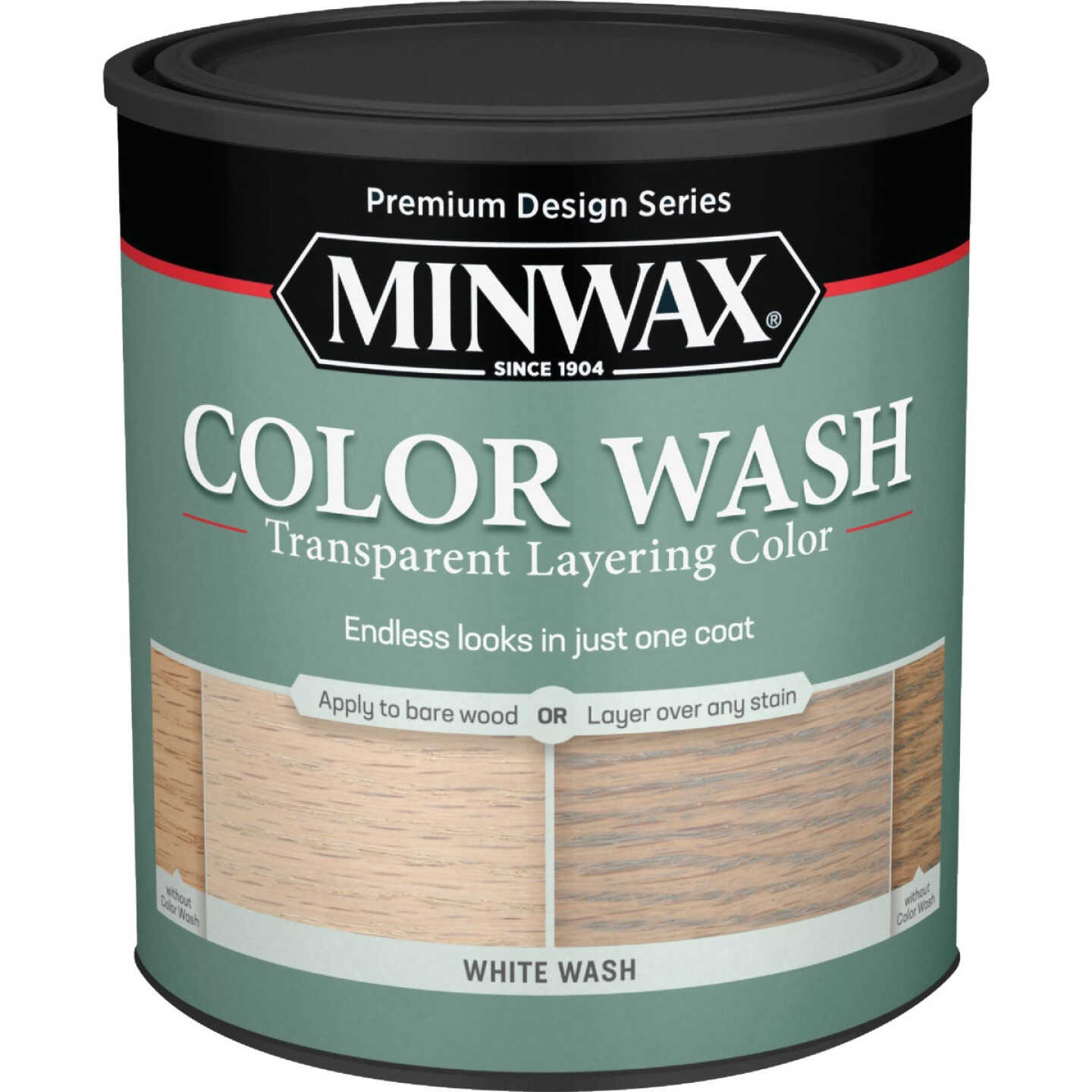 Minwax Water-Based White Wash Wood Stain, White, 1 Qt. Image 6