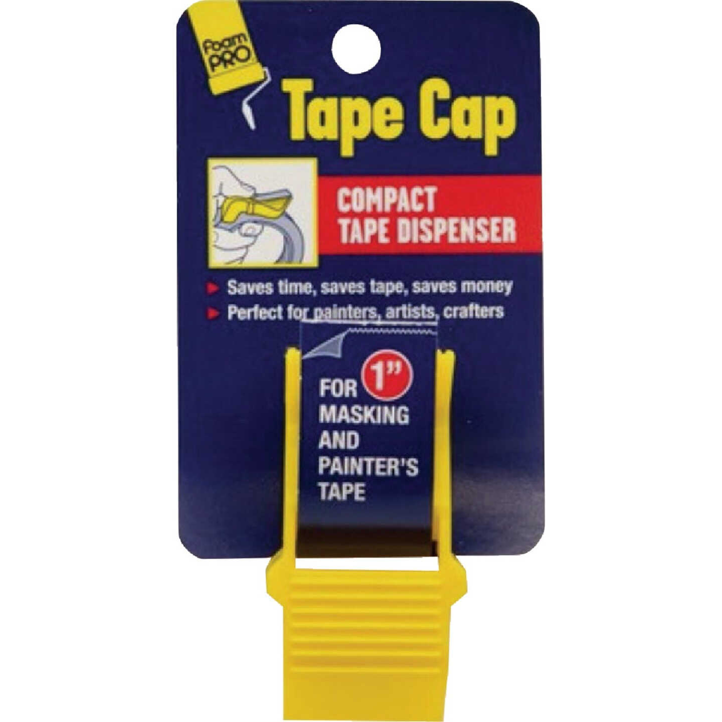 FoamPro 1 In. Tape Cap Compact Masking Tape Dispenser Image 1