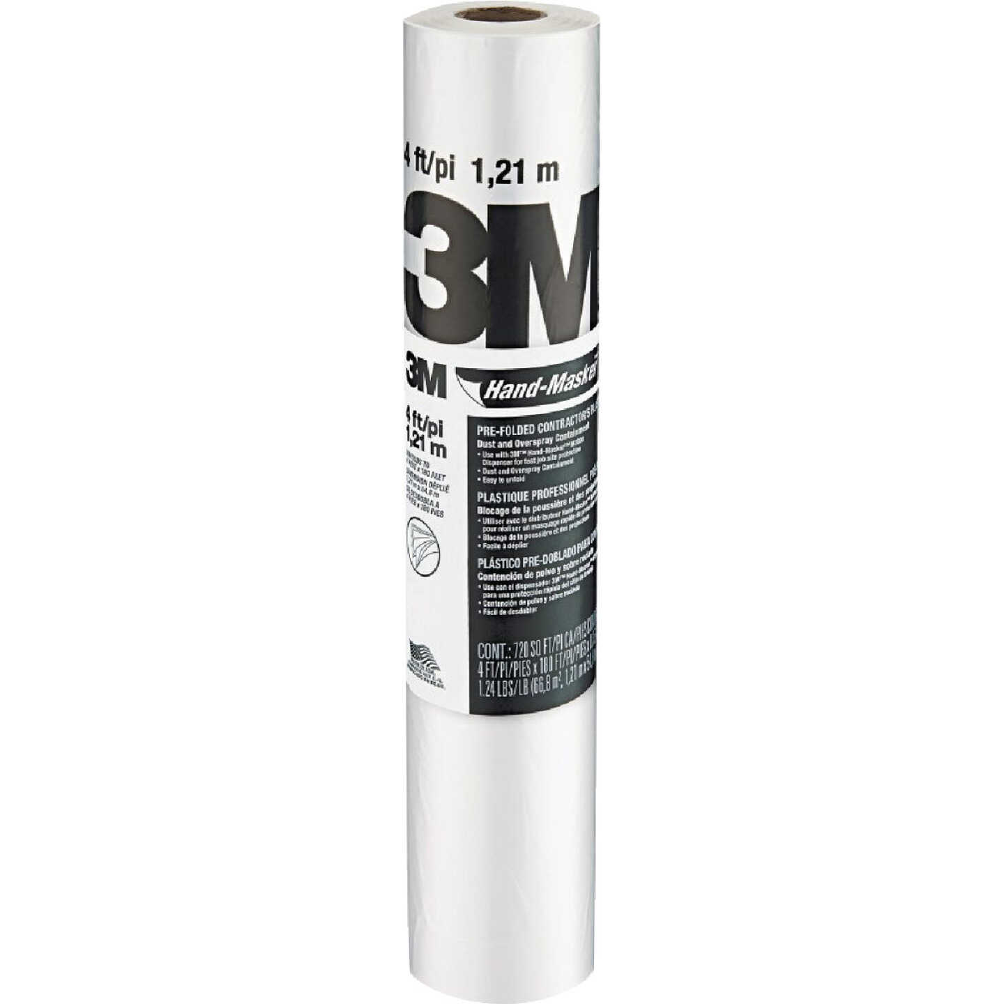 3M Hand Masker 6 Ft. x 90 Ft. Contractor's Plastic Drop Cloth Image 5