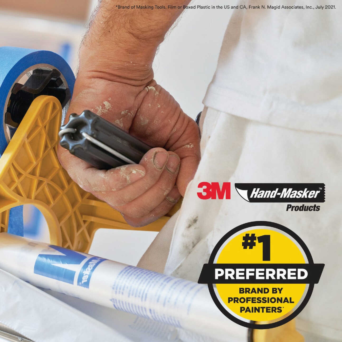 3M Hand Masker 6 Ft. x 90 Ft. Contractor's Plastic Drop Cloth Image 2