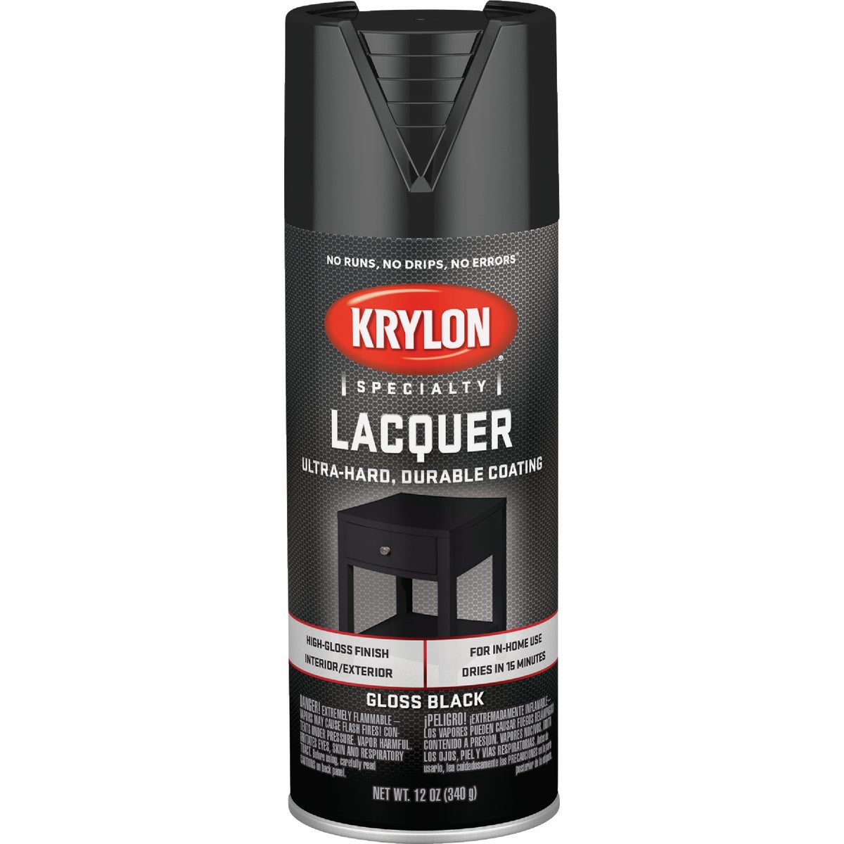 Krylon 12 Oz. Black Spray Lacquer Image 2