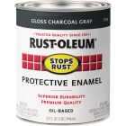 Rust-Oleum Stops Rust Oil Based Gloss Protective Rust Control Enamel, Charcoal Gray, 1 Qt. Image 6