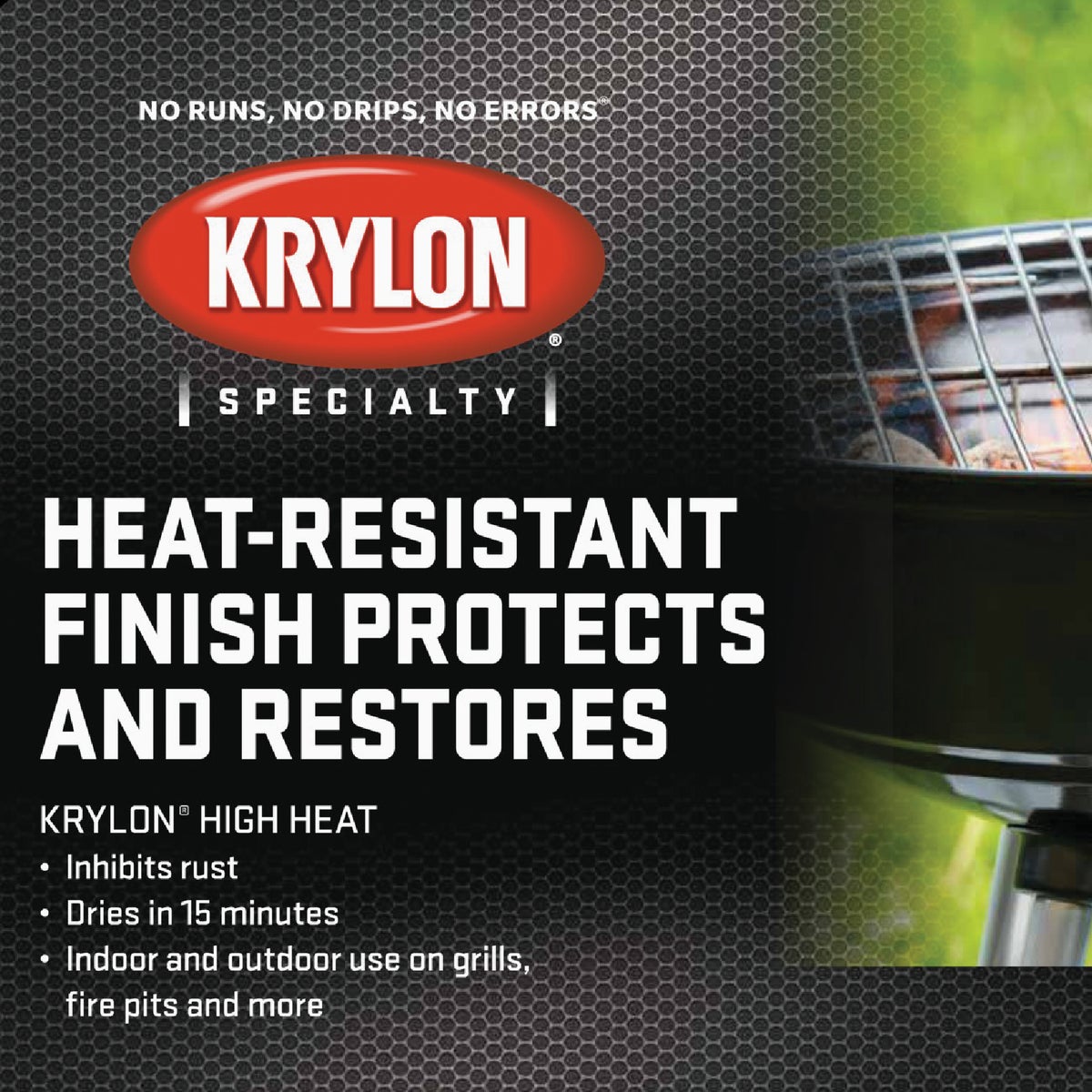 Krylon Flat Black 12 Oz. High Heat Spray Paint Image 3