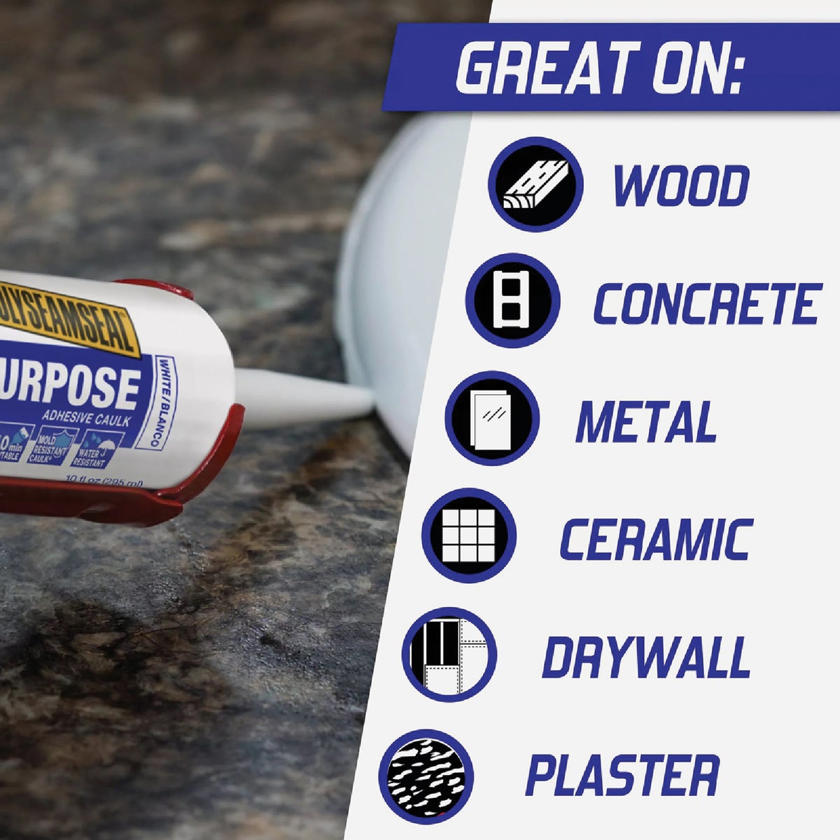 LOCTITE POLYSEAMSEAL 10 Oz. White Adhesive Caulk Image 4