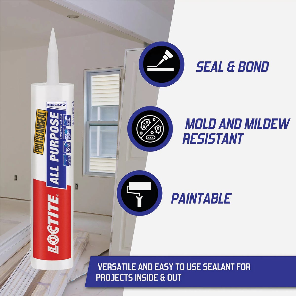 LOCTITE POLYSEAMSEAL 10 Oz. Clear Adhesive Caulk Image 5