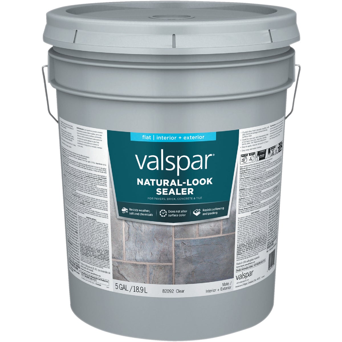 Valspar Natural Look Low Gloss Sealer, 5 Gal., Clear