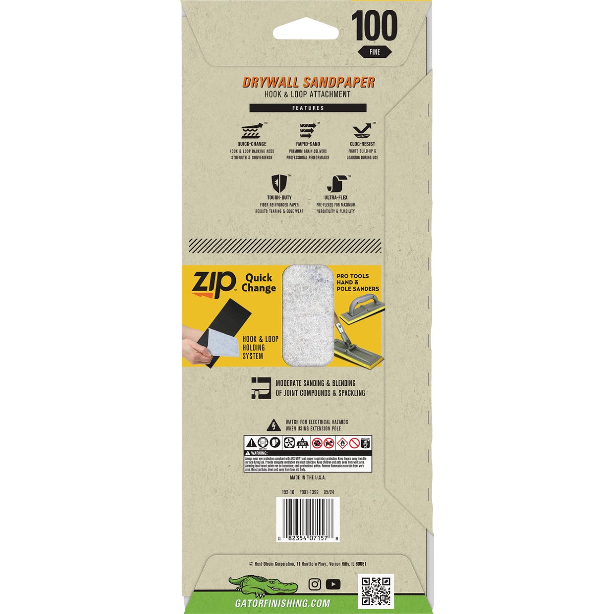 Gator Grit 100 Grit Drywall Hook & Loop Sandpaper (6-Pack) Image 1