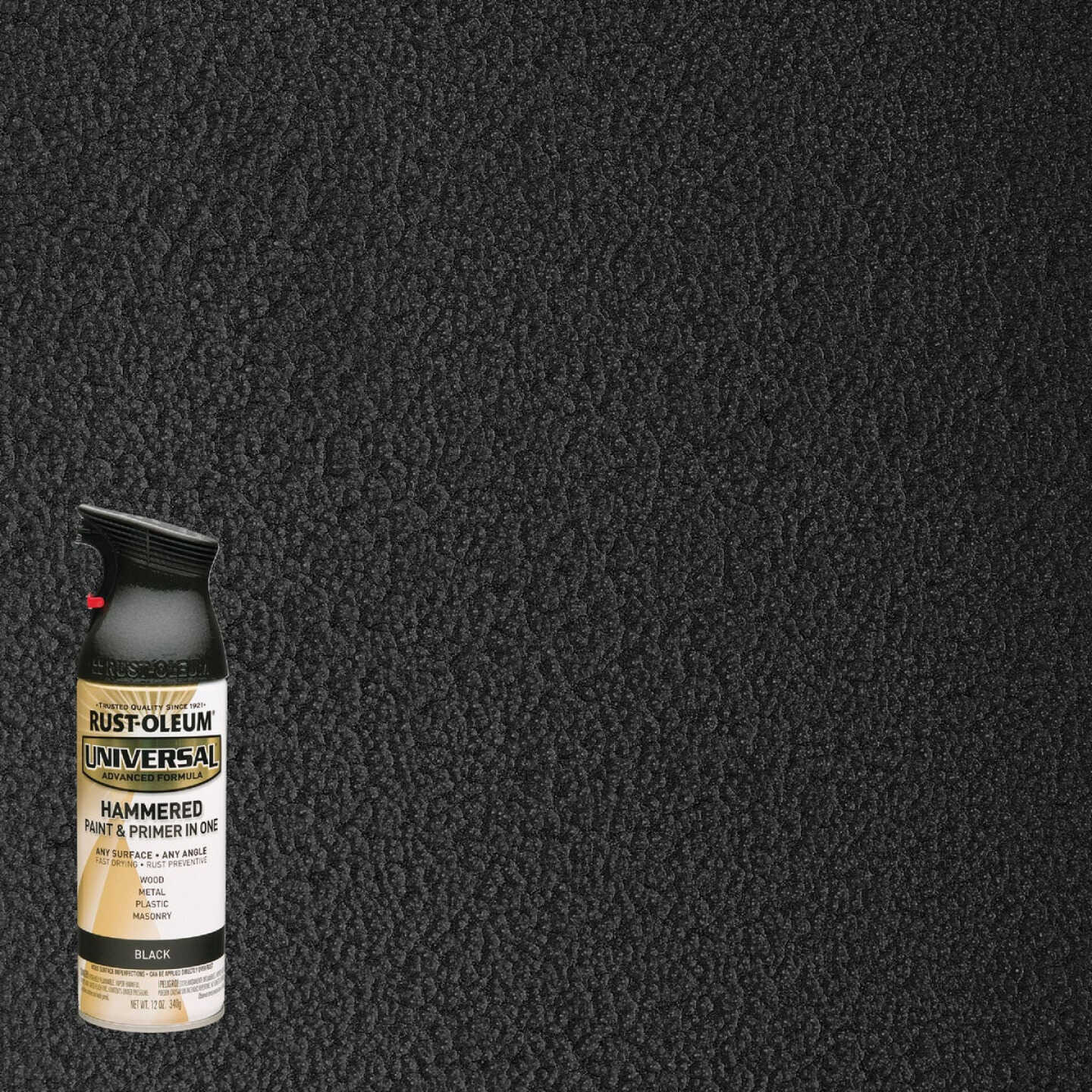 Rust-Oleum Universal 12 Oz. Hammered Black Paint Image 7
