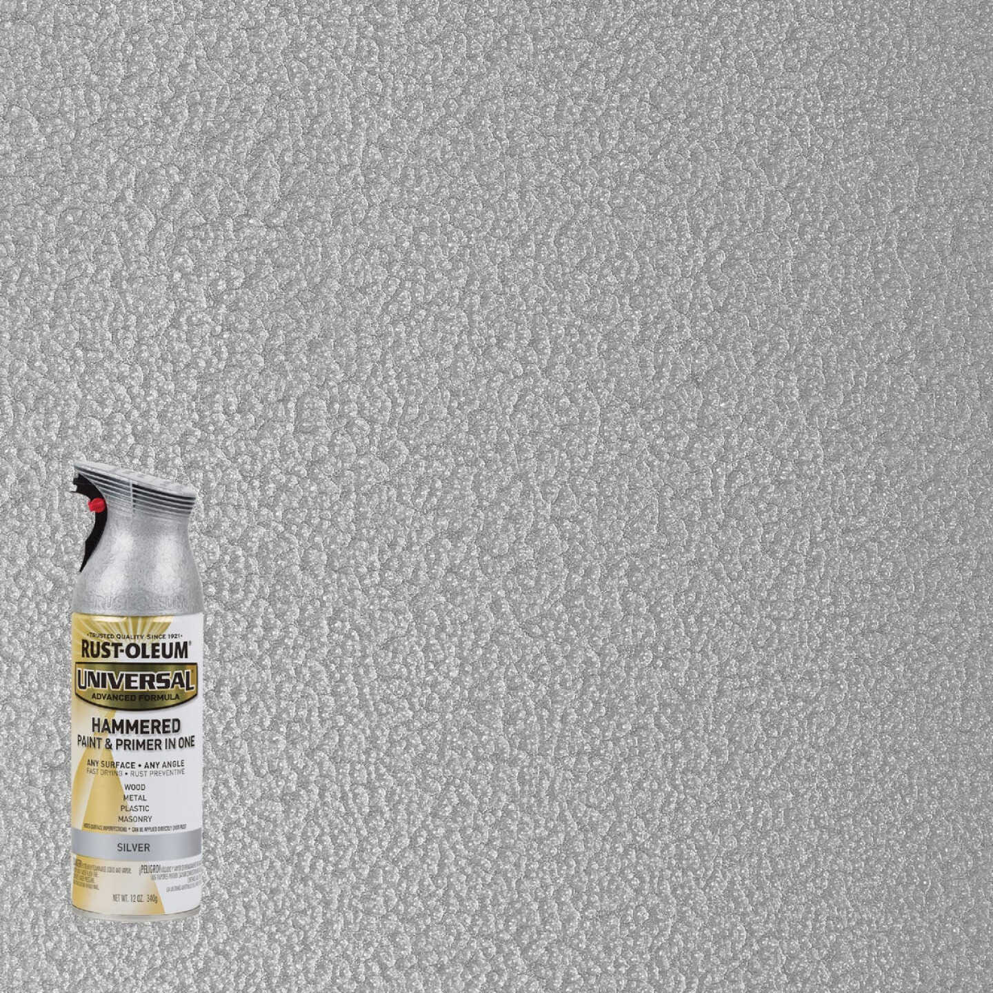 Rust-Oleum Universal 12 Oz. Hammered Silver Paint Image 7