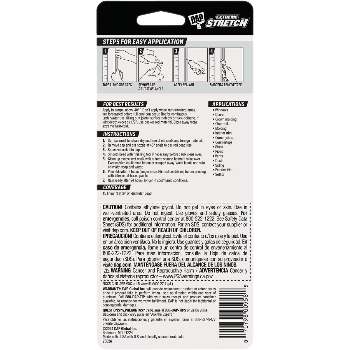 DAP Extreme Stretch 2.8 Oz. Acrylic Urethane Premium Elastomeric Sealant Image 9