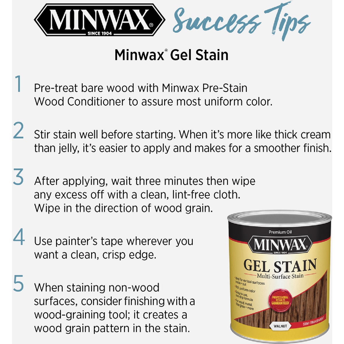 Minwax Gel Stain, Cherrywood, 1 Qt. Image 6