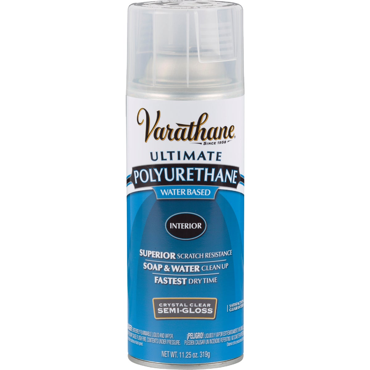 Varathane Semi-Gloss Clear Interior Water-Based Spray Polyurethane, 11.25 Oz. Image 1