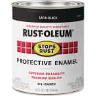Rust-Oleum Stops Rust Oil Based Satin Protective Rust Control Enamel, Black, 1 Qt. Image 7