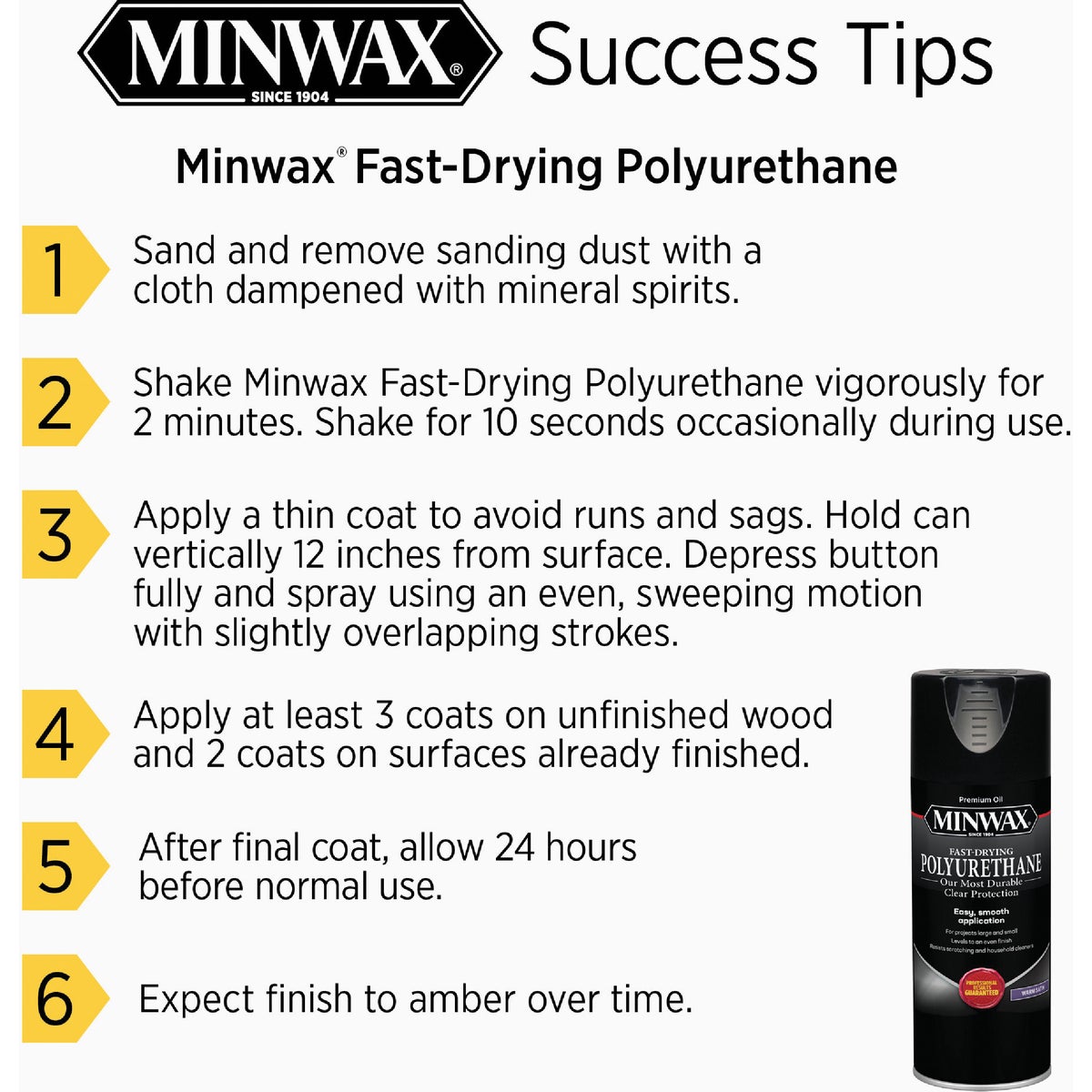 Minwax Warm Gloss Clear Spray Polyurethane, 11.5 Oz. Image 5