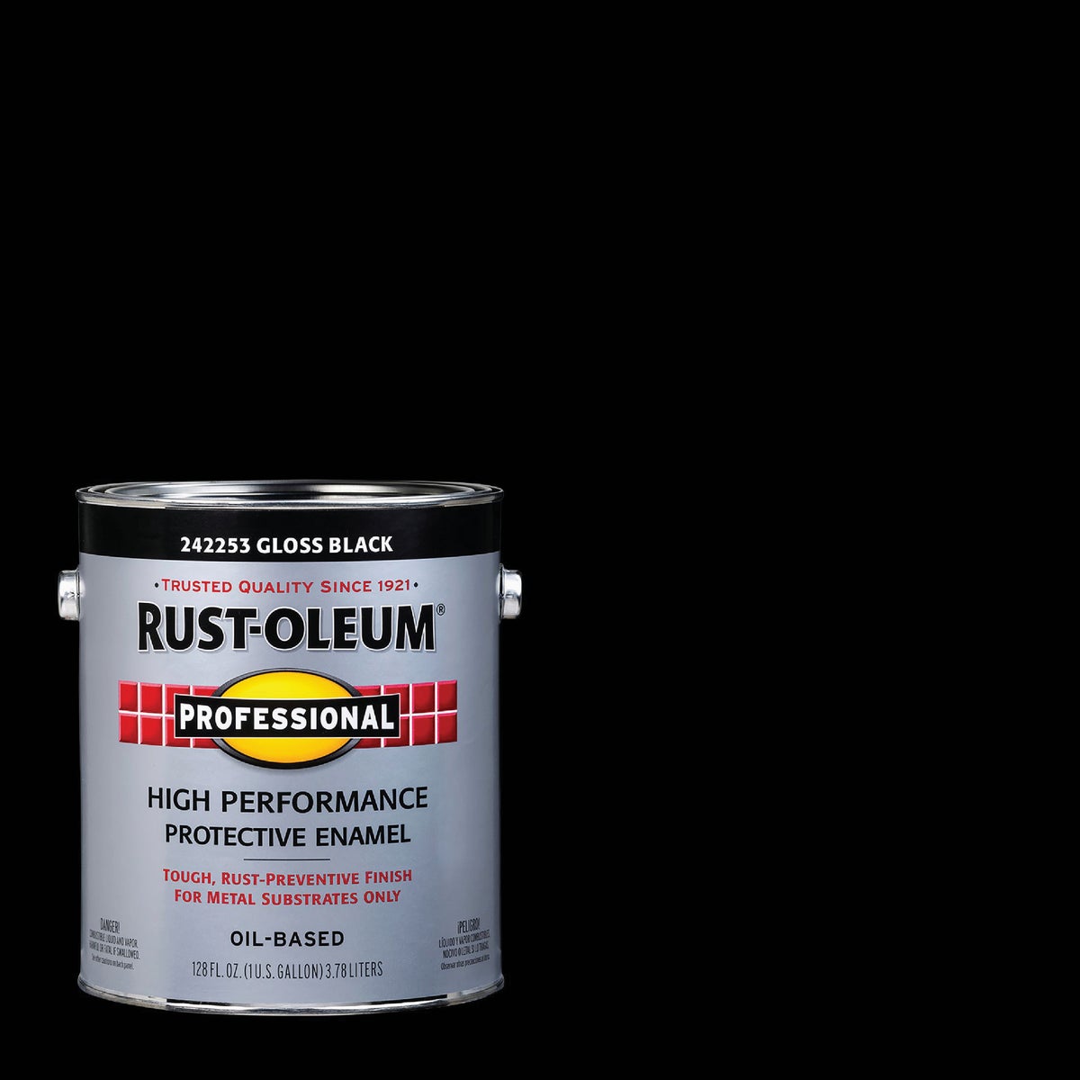 Rust-Oleum Gloss VOC for SCAQMD Professional Enamel, Black, 1 Gal.