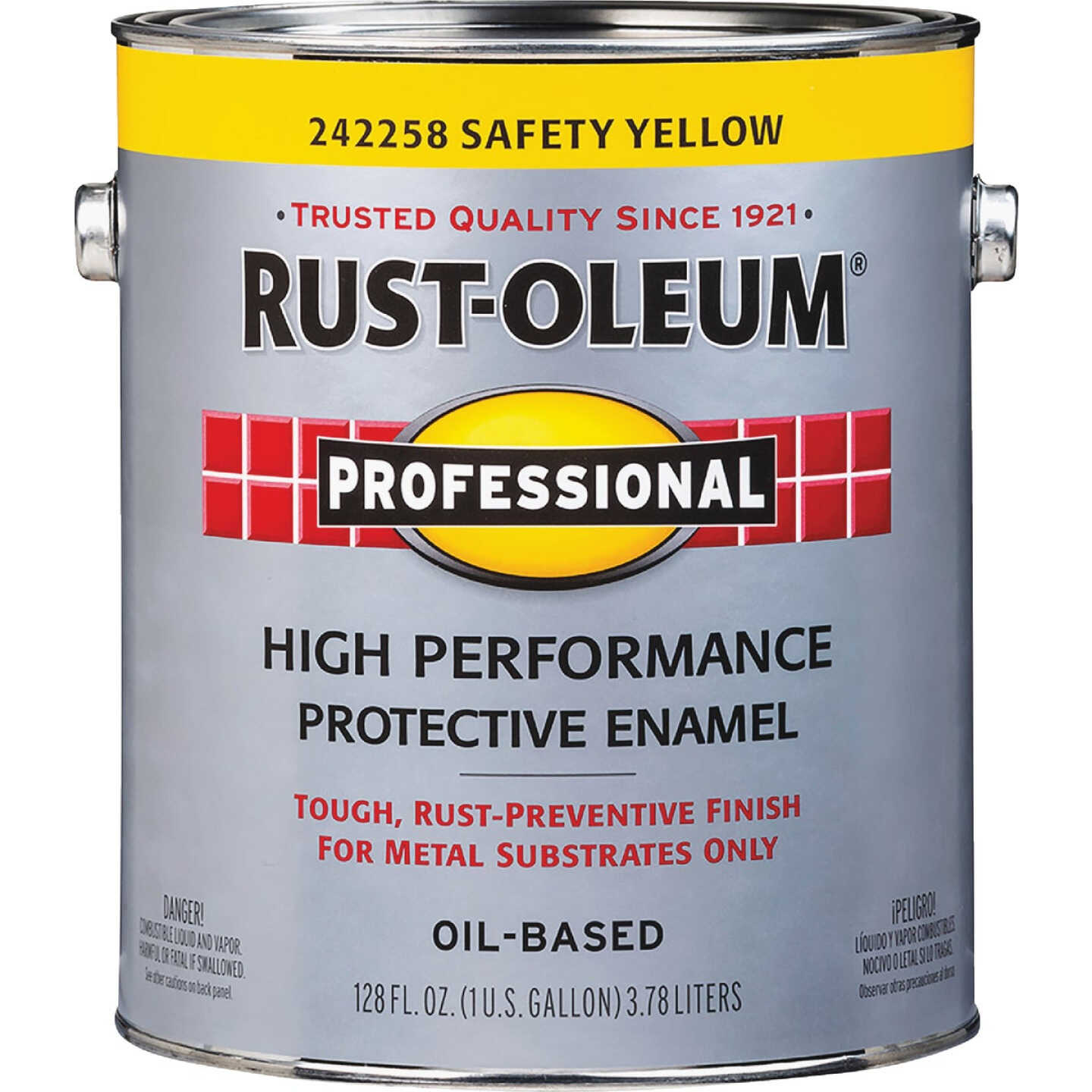 Rust-Oleum Gloss VOC for SCAQMD Professional Enamel, Yellow, 1 Gal. Image 4