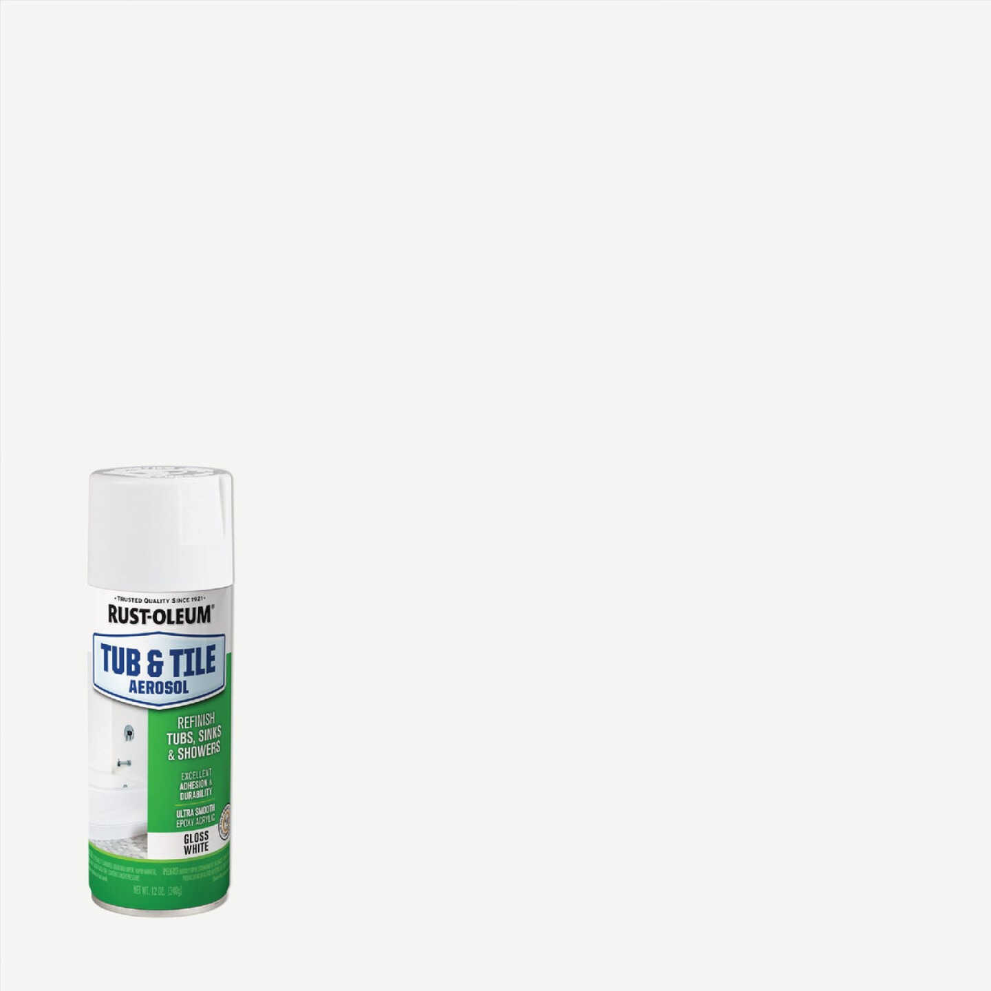 Rust-Oleum 12 Oz. Tub and Tile Aerosol Gloss White Refinishing Spray Paint Image 1
