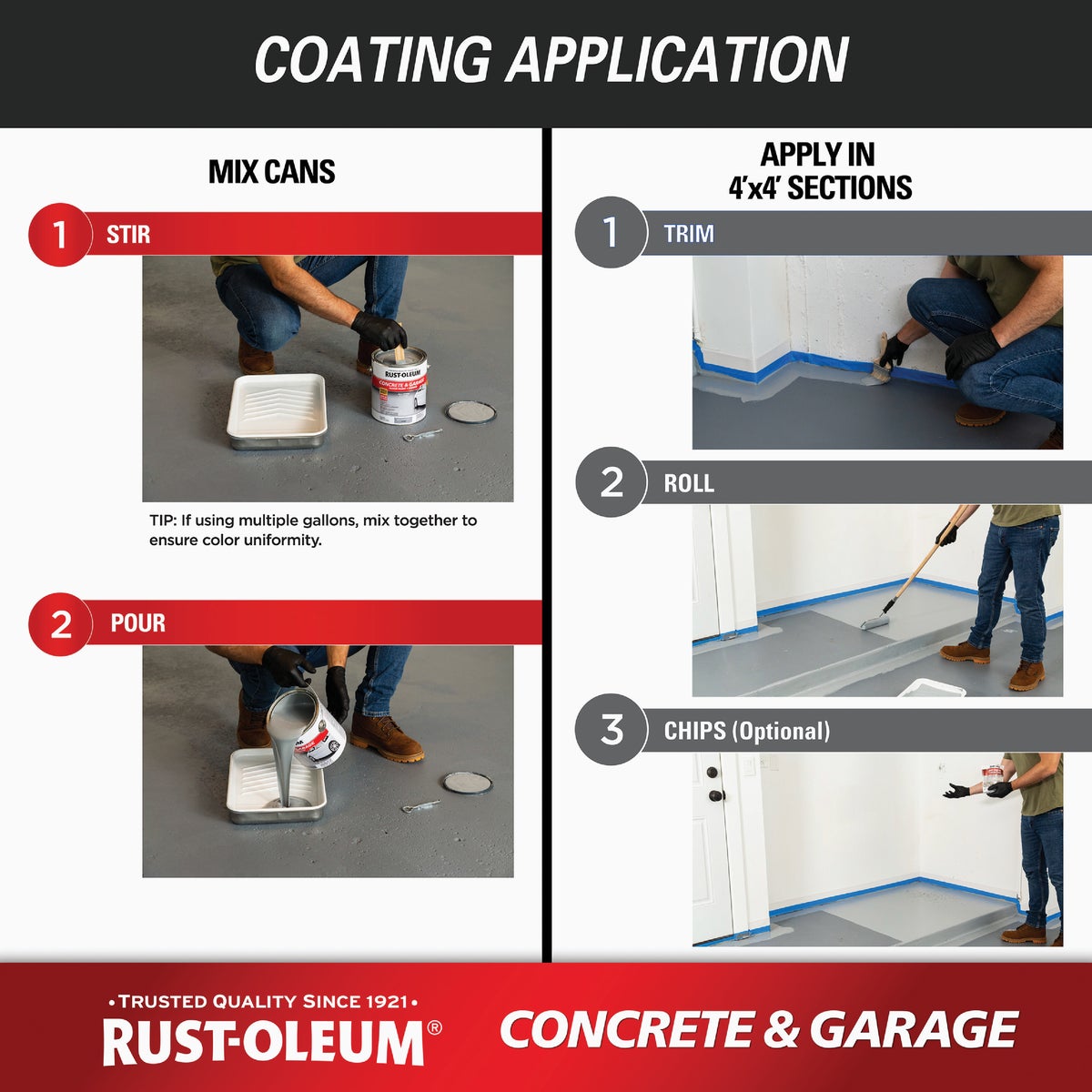 Rust-Oleum Concrete & Garage Floor Paint & Primer, 1 Gal., Sand Image 6