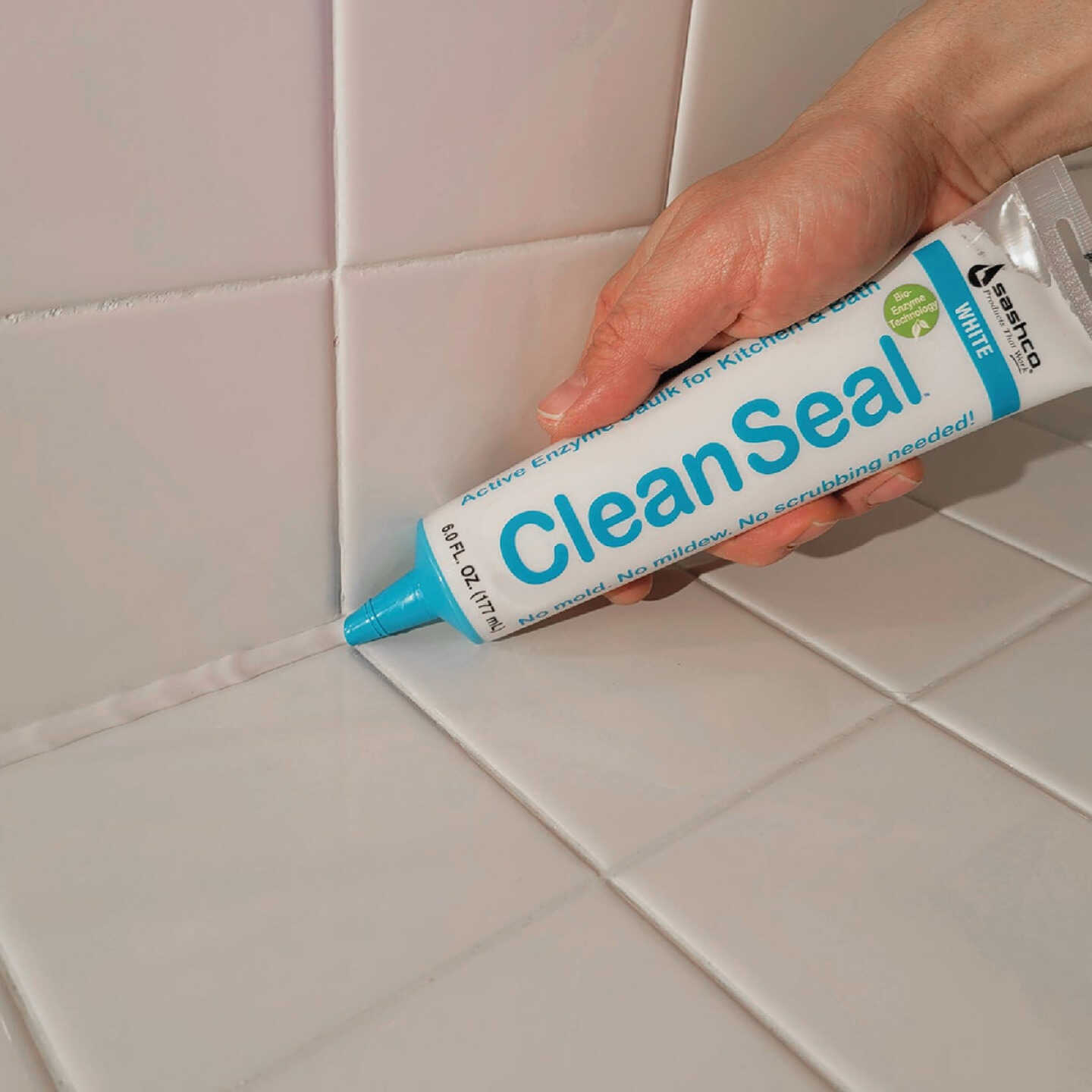 Sashco CleanSeal 6 Oz. White Active Enzyme Kitchen & Bath Caulk Image 4