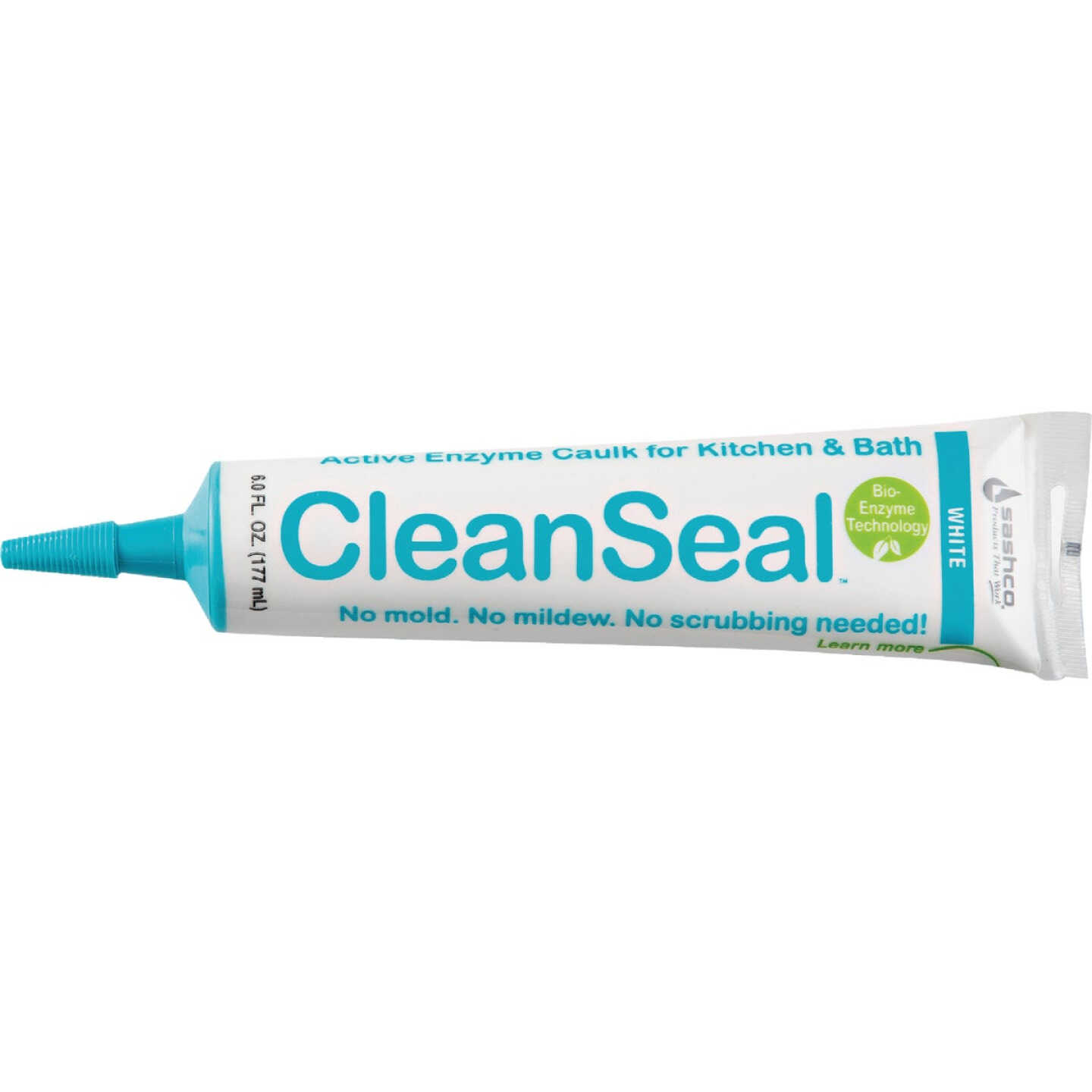 Sashco CleanSeal 6 Oz. White Active Enzyme Kitchen & Bath Caulk Image 1