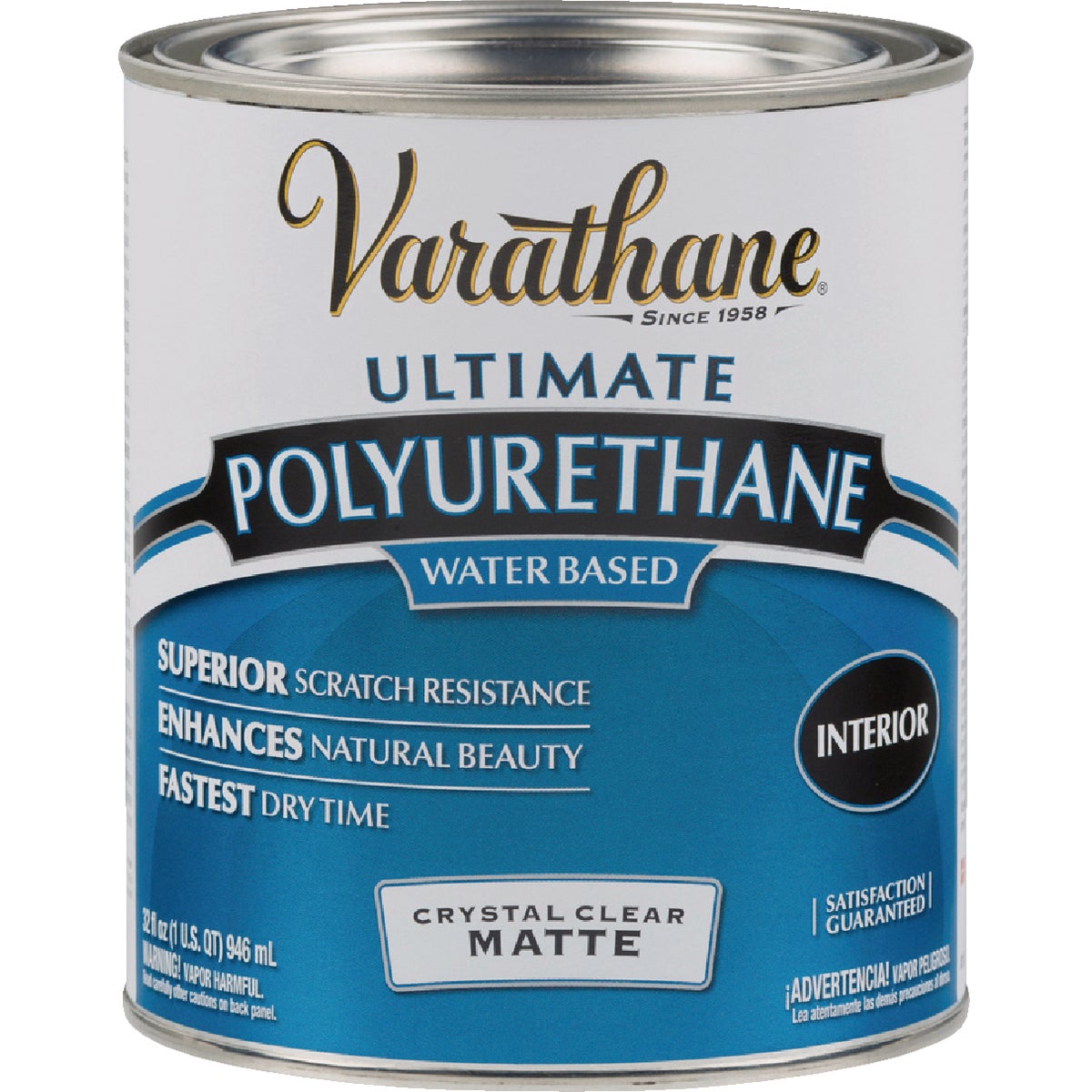 Varathane Matte Low Odor Water Based Interior Polyurethane, 1 Qt. Image 1