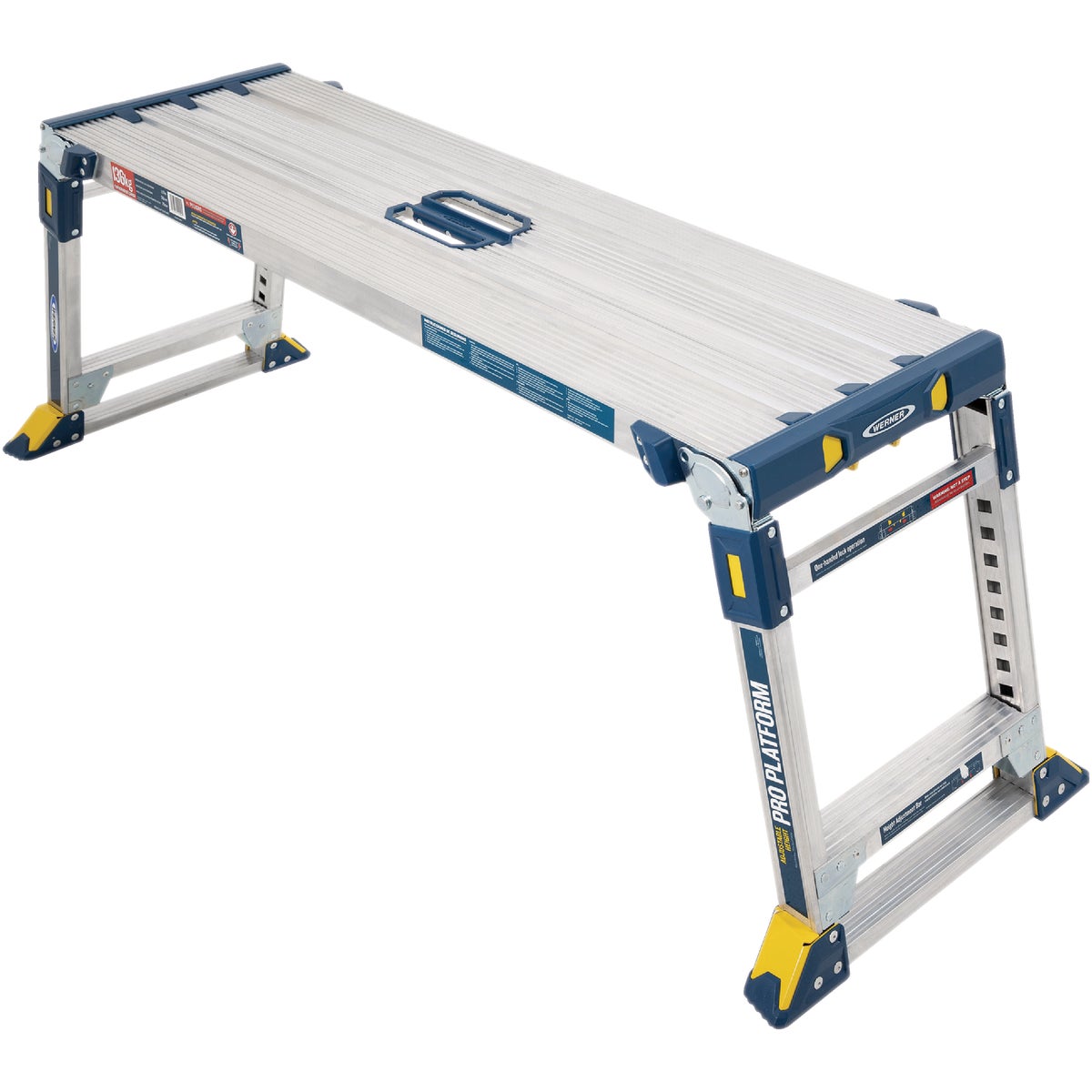 Werner Aluminum Pro Work Adjustable Platform With 300 Lb. Load Capacity